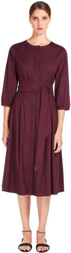 Max Mara Dag Midi -jurk Rood Dames