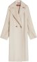 Max Mara Dubbelrijige Cocoonjas Beige Dames - Thumbnail 1