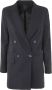 Max Mara Elegante Luglio Double Breasted Blazer Zwart Dames - Thumbnail 1