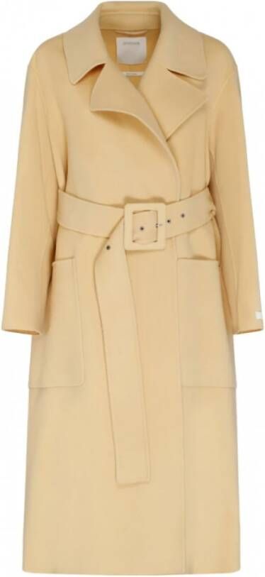 Max Mara Elegante Viscose Jersey Jas Beige Dames