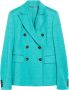 Max Mara Gebreid jasje met katoen en linnen Blauw Dames - Thumbnail 1