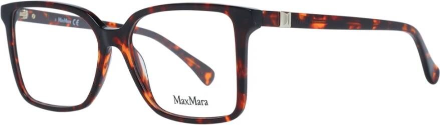 Max Mara Bruine Vierkante Optische Monturen Brown Dames