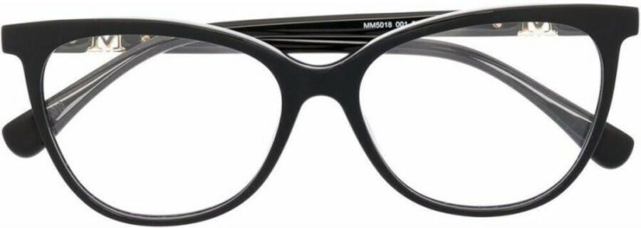 Max Mara Zwarte Butterfly Optische Monturen Black Dames