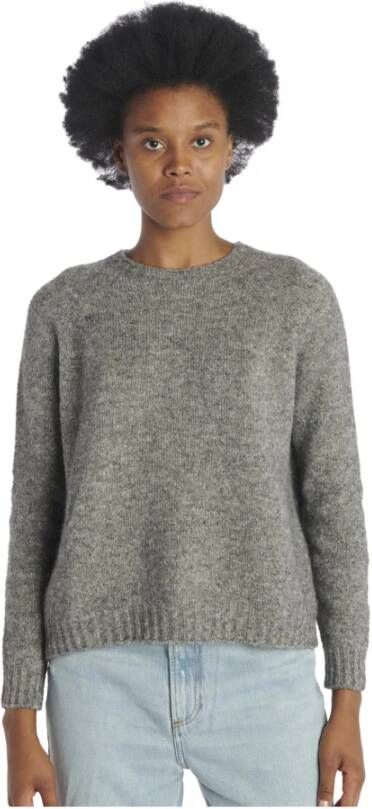 Max Mara Grijze Trui met Ronde Hals Grijs Dames