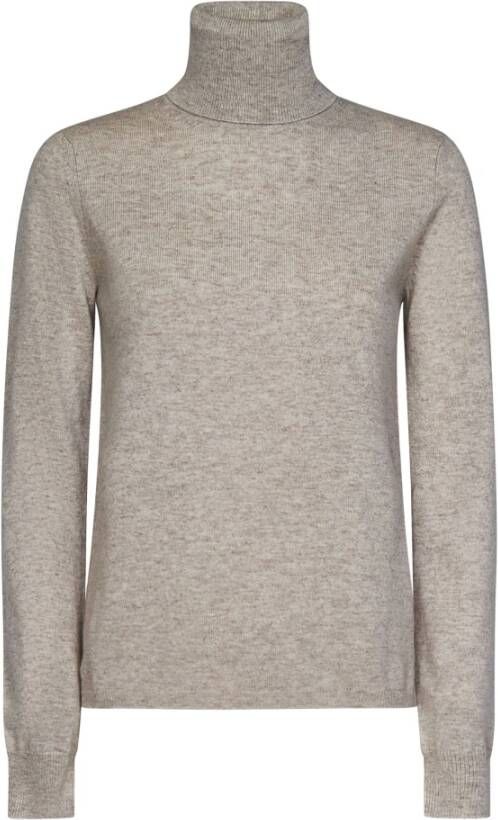 Max Mara Beige Wol Kasjmier Gebreide Coltrui Beige Dames