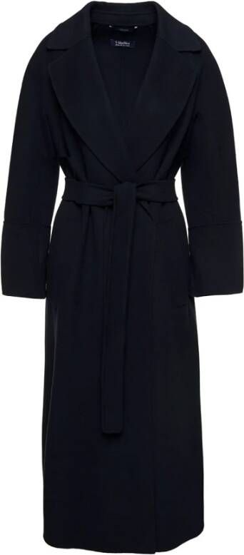 Max Mara Jas met riem Blauw Dames