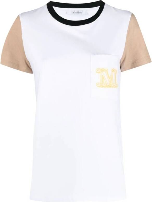 Max Mara Klassieke Color Block Sweatshirt Hoodie White Dames