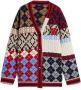 Max Mara Weekend Bloemen gebreid vest in azuurblauw Multicolor Dames - Thumbnail 1