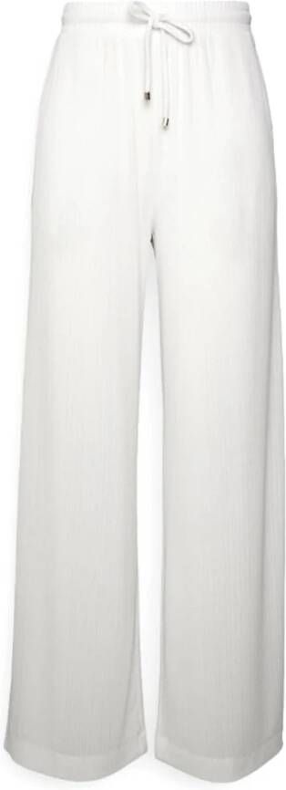 Max Mara Leather Trousers Wit Dames