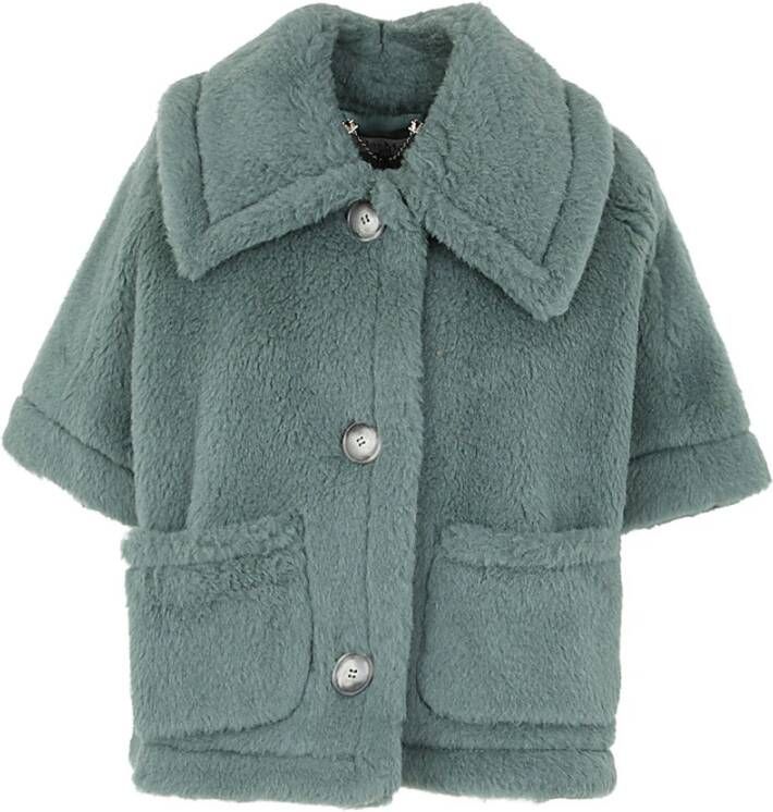 Max Mara Lichene Teddy Jas Blauw Dames