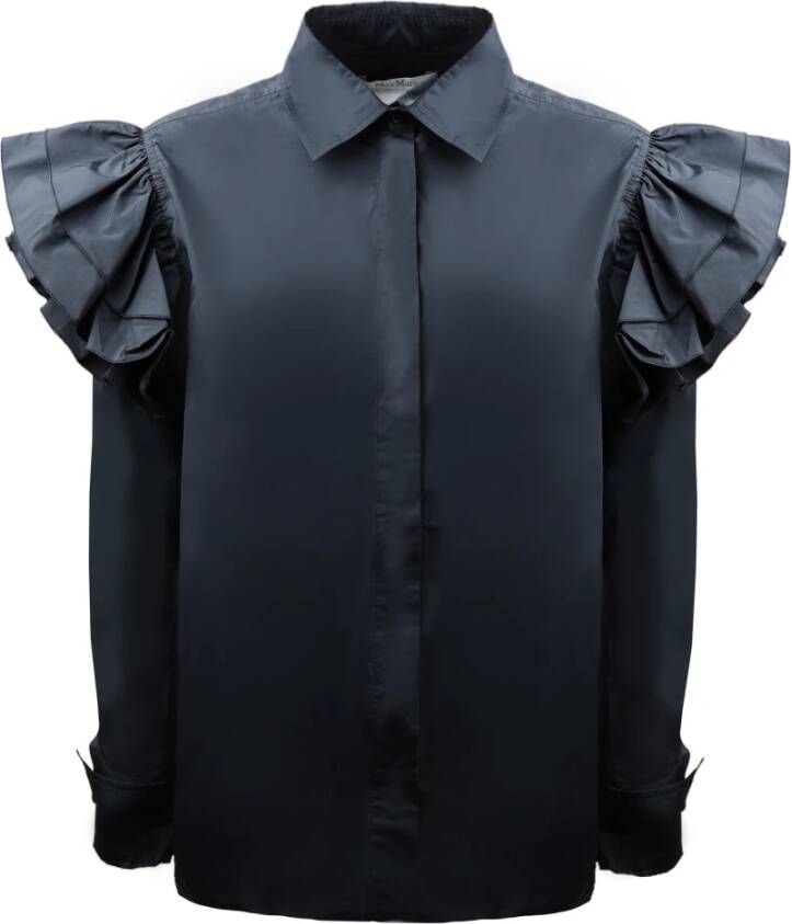 Max Mara MAX M Zijden Shirt Black Dames