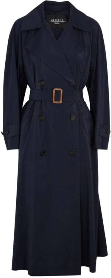 Max Mara Marine trench jas Blauw Dames