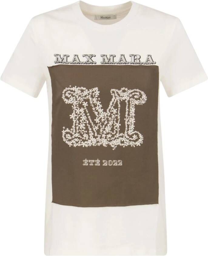 Max Mara MAX M T-Shirt Stijlvol en Comfortabel Katoenen T-shirt Bruin Dames