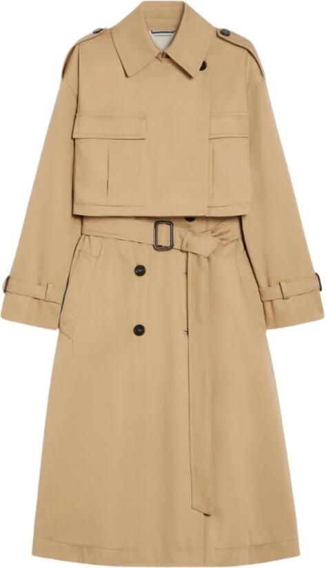 Weekend Max Mara Trenchcoat met platte kraag model 'VIVETTA'