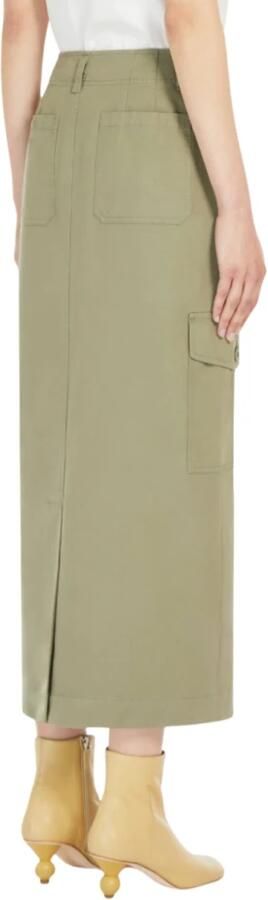 Max Mara Canvas Katoen Calais Rok Salie Green Dames - Foto 3