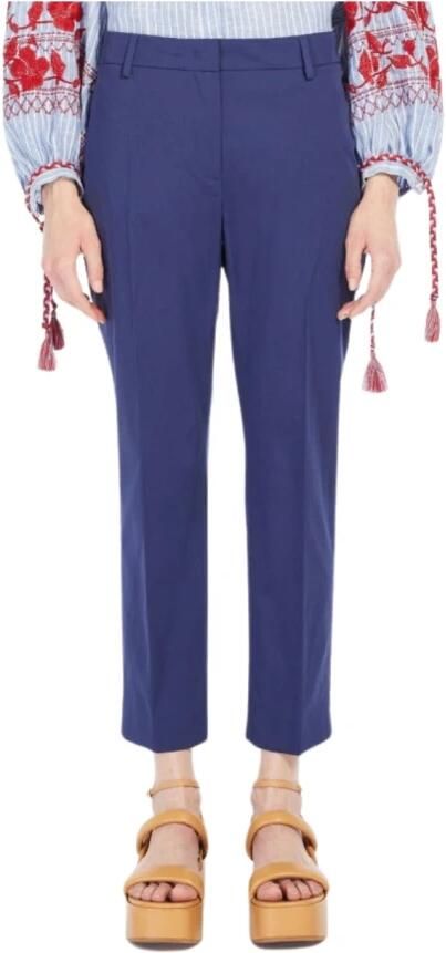 Weekend Max Mara Slim fit stoffen broek met riemlussen model 'CECCO'