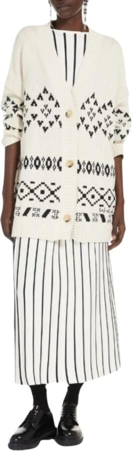 Max Mara Weekend Geplooide Viscose Stretch Midi Rok Beige Dames - Foto 2