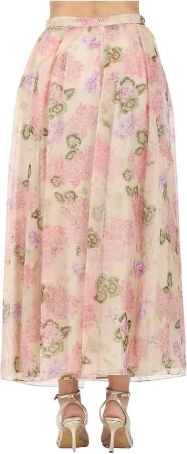 Max Mara Elegante Ivoor Bloemen Lange Rok Multicolor Dames - Foto 3