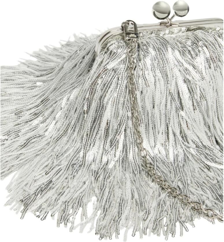Max Mara Fringe Geborduurde Clutch Tas Gray Dames - Foto 6