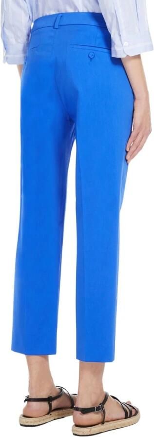 Max Mara Weekend Korte katoenen stretchbroek Blauw Dames - Foto 2