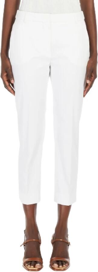 Weekend Max Mara Slim fit stoffen broek met riemlussen model 'CECCO'