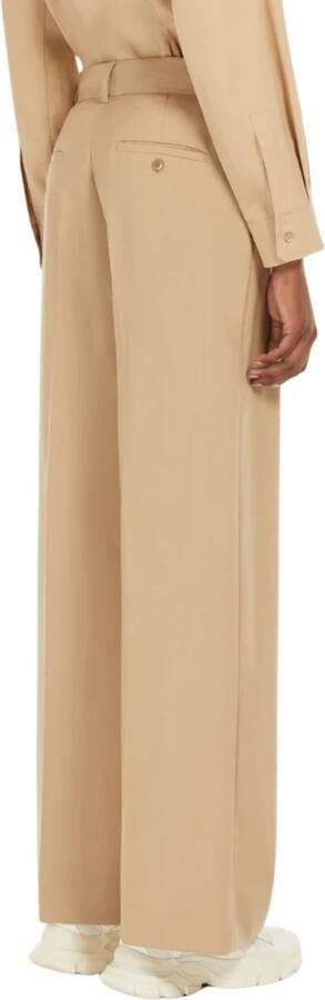 Weekend Max Mara Wide leg linnen broek met persplooien model 'MALIZIA' - Foto 7