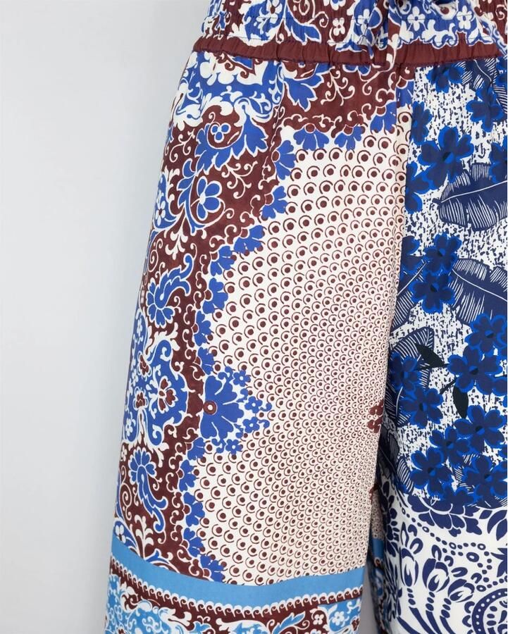 Max Mara Weekend Blauw Bruin Gestreepte Broek Multicolor Dames