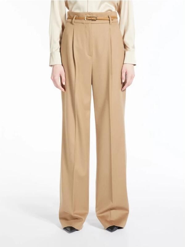 Max Mara Studio Bootcut fit stoffen broek van zuivere scheerwol model 'ZAC'