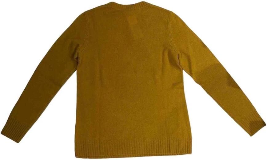 Max Mara Zuivere Cashmere Gebreide Trui Yellow Dames