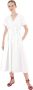 Max Mara Midi Jurk met Riem in de Taille White Dames - Thumbnail 1