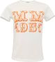 Max Mara MM 1951 Oranje Monogram T-Shirt White Dames - Thumbnail 1
