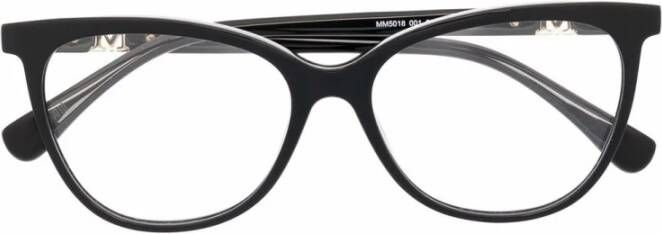 Max Mara Zwarte Butterfly Optische Monturen Black Dames