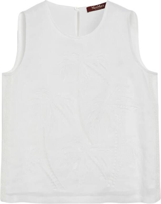 Max Mara Mouwloos topje Wit Dames