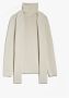 Max Mara Naadloze hooggesloten wollen trui met bijpassende sjaal White Dames - Thumbnail 1