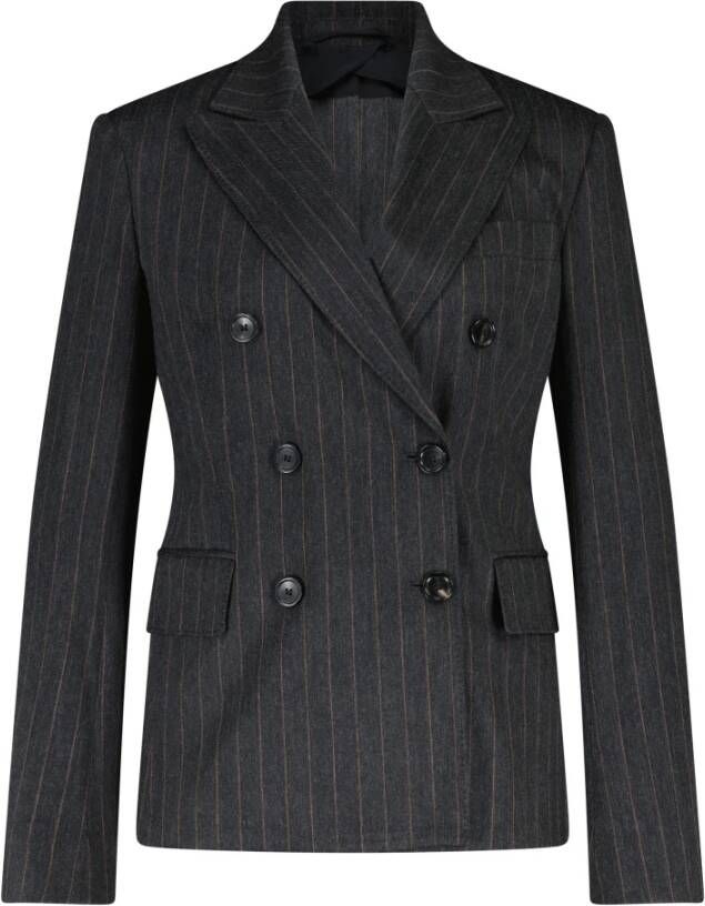 Max Mara Ofride Dubbelrijige Blazer Grijs Dames