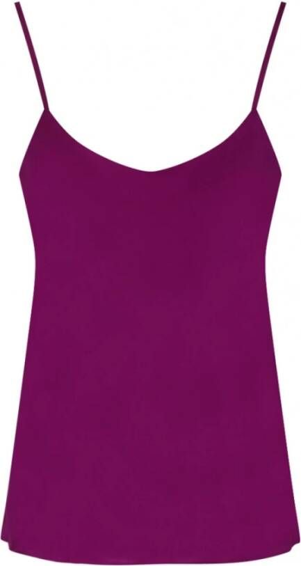 Max Mara Paarse Zijden Mouwloze Top Purple Dames