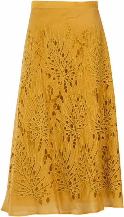 Max Mara Studio Midi Skirts Geel Dames