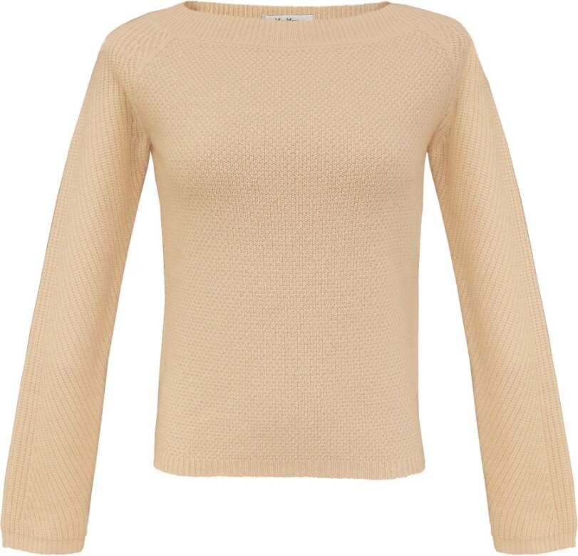 Max Mara Ronde hals gekweek Beige Dames