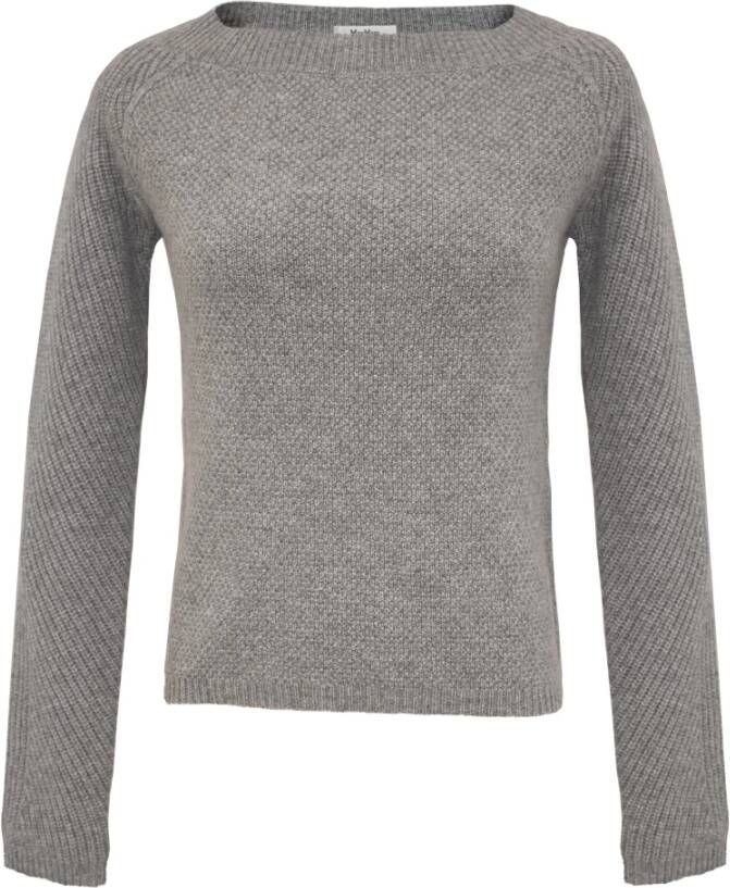 Max Mara Ronde hals gekweek Grijs Dames