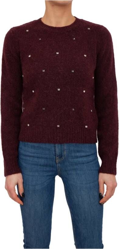 Max Mara Ronde hals gekweek Rood Dames