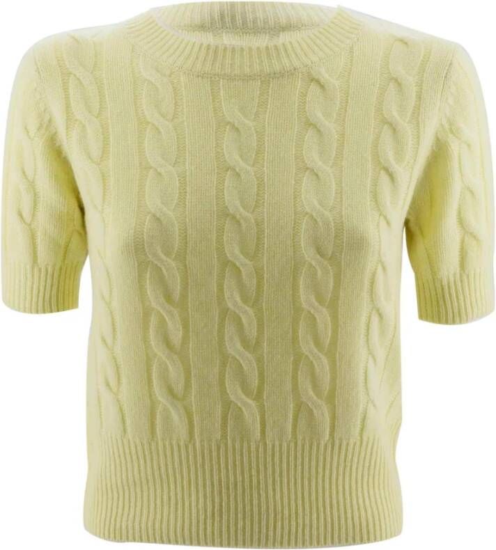 Max Mara Round-neck Knitwear Beige Dames