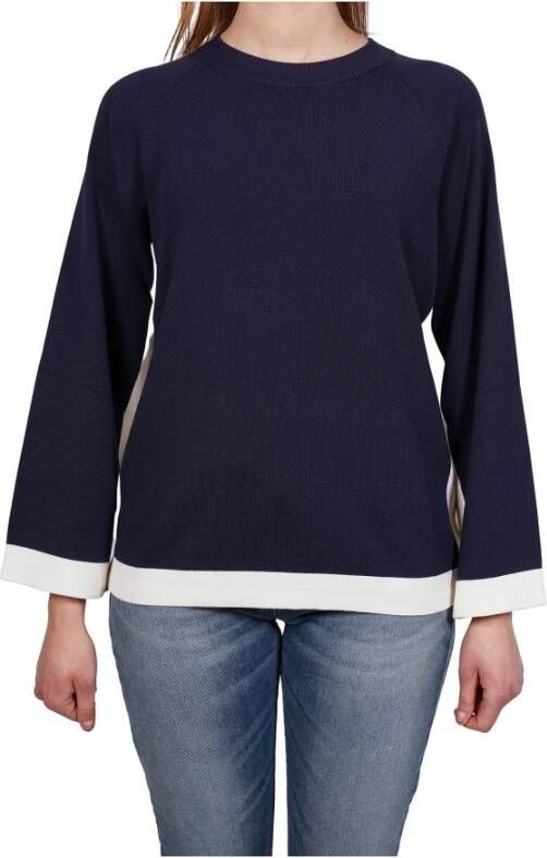 Max Mara Tijdloze en stijlvolle blauwe trui Blauw Dames