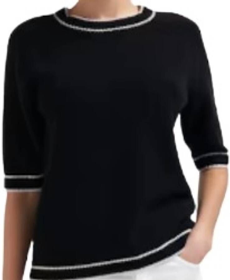 Max Mara Ronde hals Gebreide trui Black Dames