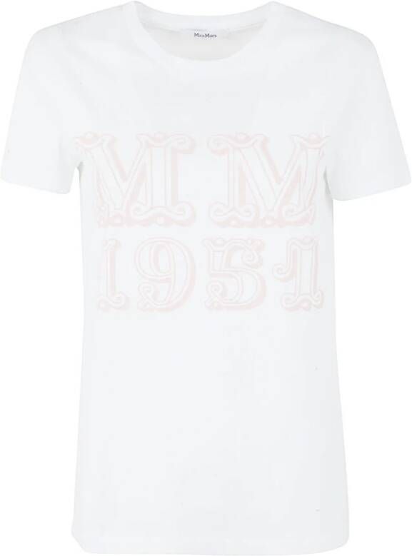Max Mara Roze Mincio T-Shirt voor vrouwen Wit Dames