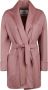 Max Mara Roze Wol en Kasjmier Midi Jas Roze Dames - Thumbnail 1