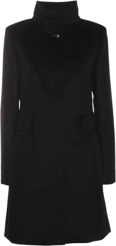 Max Mara Single-Breasted Coats Zwart Dames