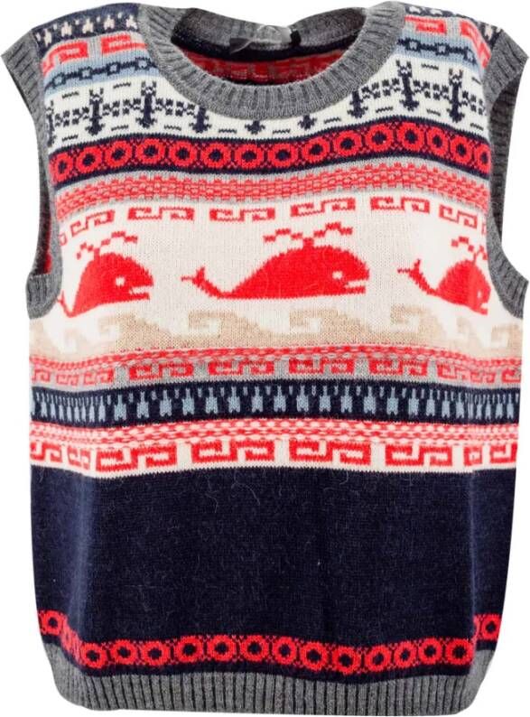 Max Mara Weekend Gebreide Alpacablend Vest Meerkleurig Dames