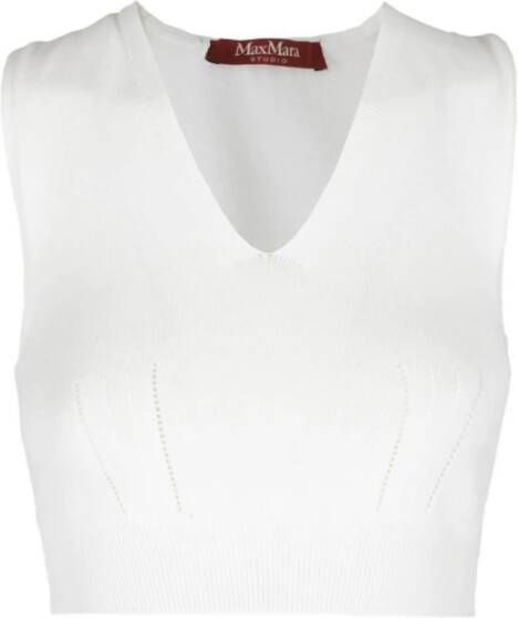 Max Mara Studio Sleeveless Tops Wit Dames