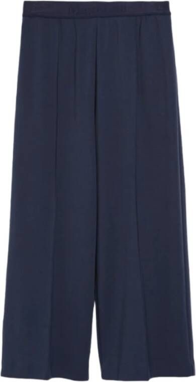 Max Mara Stijlvolle Rostok Cropped Broeken voor Vrouwen Blauw Dames