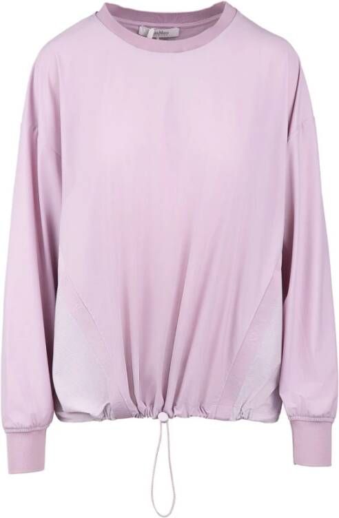 Max Mara Stijlvolle Sweatshirt met Trekkoorden Purple Dames